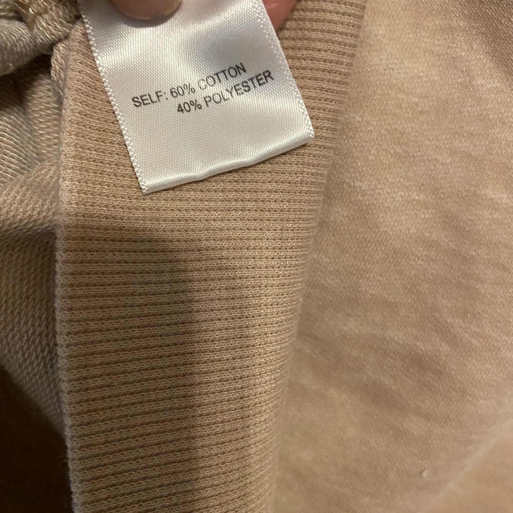 Jane and Delancey Short Puff‎ Sleeve Tan Top - Picture 4 of 5